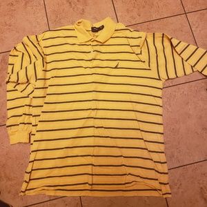 Mens Nautica long sleeve polo
